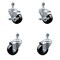 Service Caster 3.5 Inch SS Hard Rubber Wheel Swivel 1/2 Inch Threaded Stem Caster Brakes, 2PK SCC-SSTS20S3514-HRS-121315-2-TLB2 - alternate 1